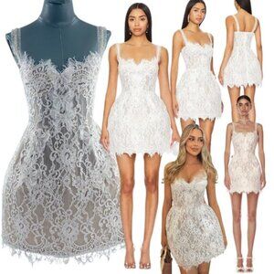 🆕 BRONX & BANCO 🧿 NWOT Colette Blanc Lace Mini Dress, White, Sz XS / US 2
